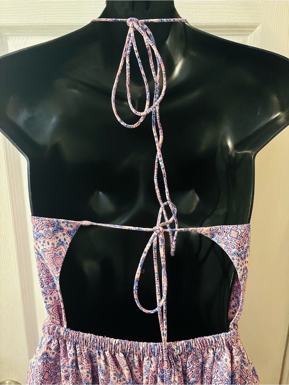 Mango Lavender Patterned Midi Dress - Spaghetti Strap - Picture 5 of 8